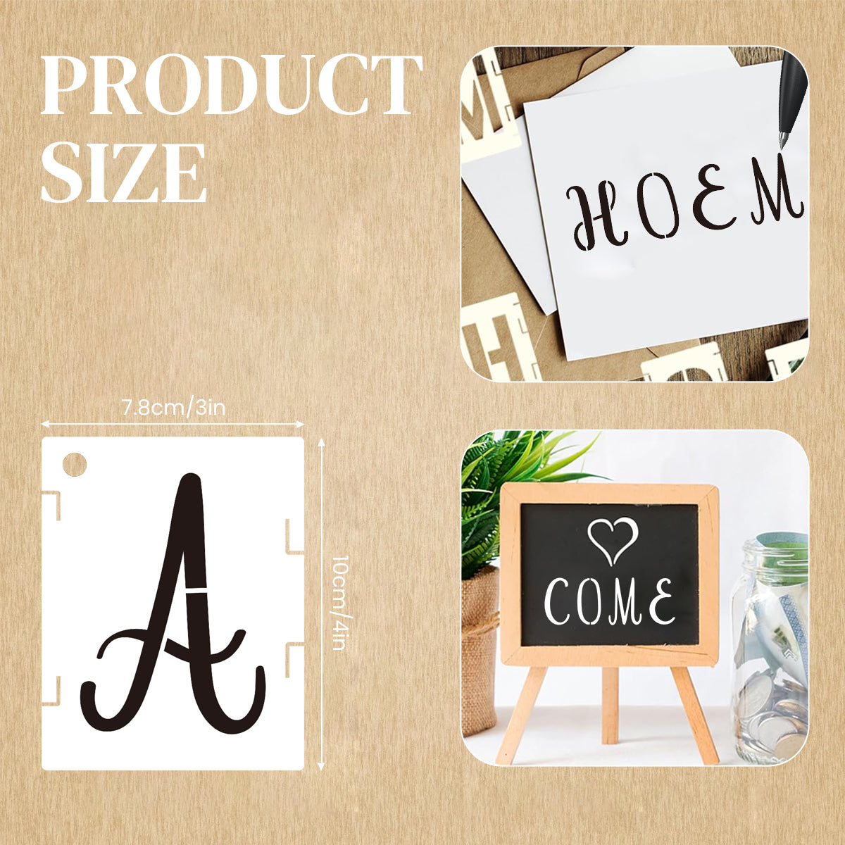 HASTHIP Alphabet Letter Stencils, 42Pcs Reusable Plastic Letter Number Symbol Interlocking Drawing Template Kit for Painting on Wood, Wall, Fabric, Rock, Signage, Door Porch HASTHIP Alphabet Letter Stencils, 42Pcs Reusable Plastic Letter Number Symbol Interlocking Drawing Template Kit for Painting on Wood, Wall, Fabric, Rock, Signage, Door Porch